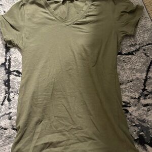 Active Basic Green Fitted Short Sleeve T-Shirt